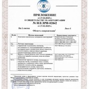 СВИДЕТЕЛЬСТВО ОБ АККРЕДИТАЦИИ № ИЛ/ЛРИ-02842. Испытательная лаборатория