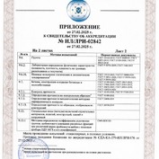 СВИДЕТЕЛЬСТВО ОБ АККРЕДИТАЦИИ № ИЛ/ЛРИ-02842. Испытательная лаборатория